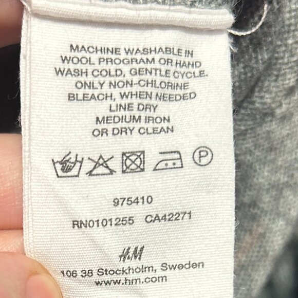 H&M Wool Blend Flared Mini Skirt Sz M Ribbed Twee Girlie Light Academia Twirl - Picture 5 of 5